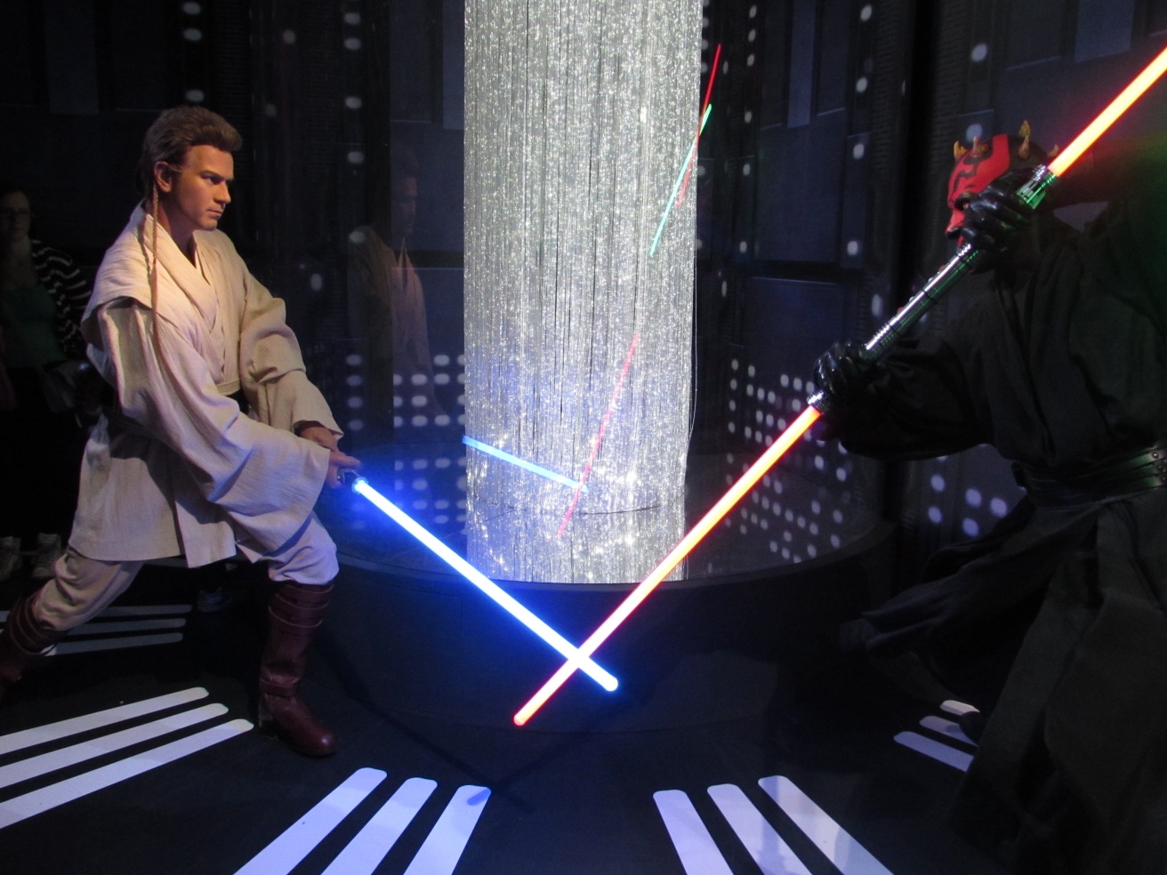 Obi-Wan Kenobi vs. Darth Maul. 